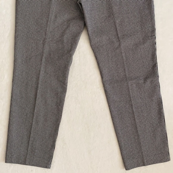 Massimo Fabbro Italy | Houndstooth Front Seam Pull On Crop Pants Black/White 10 - Picture 10 of 11